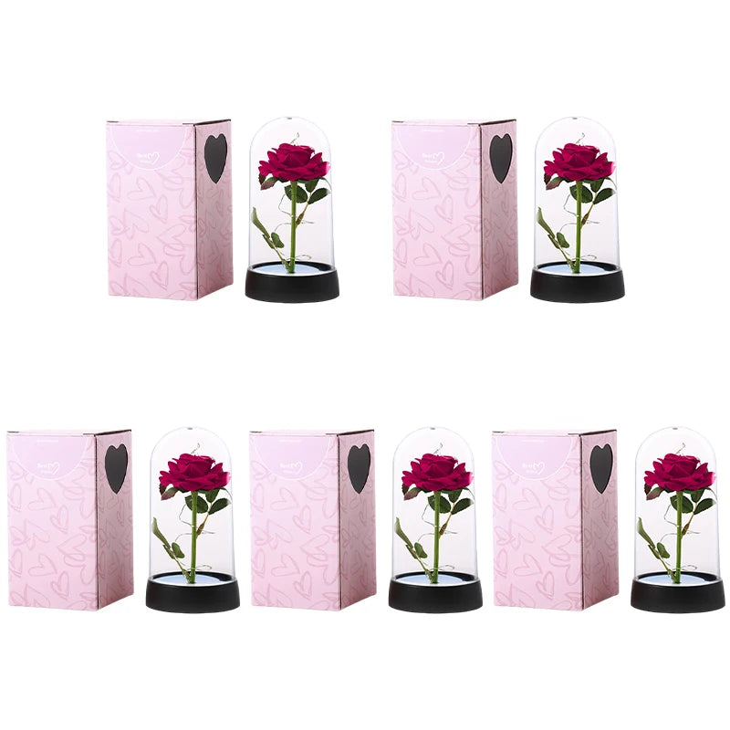 Artificial Rose Flowers Eternal Rose LED Light