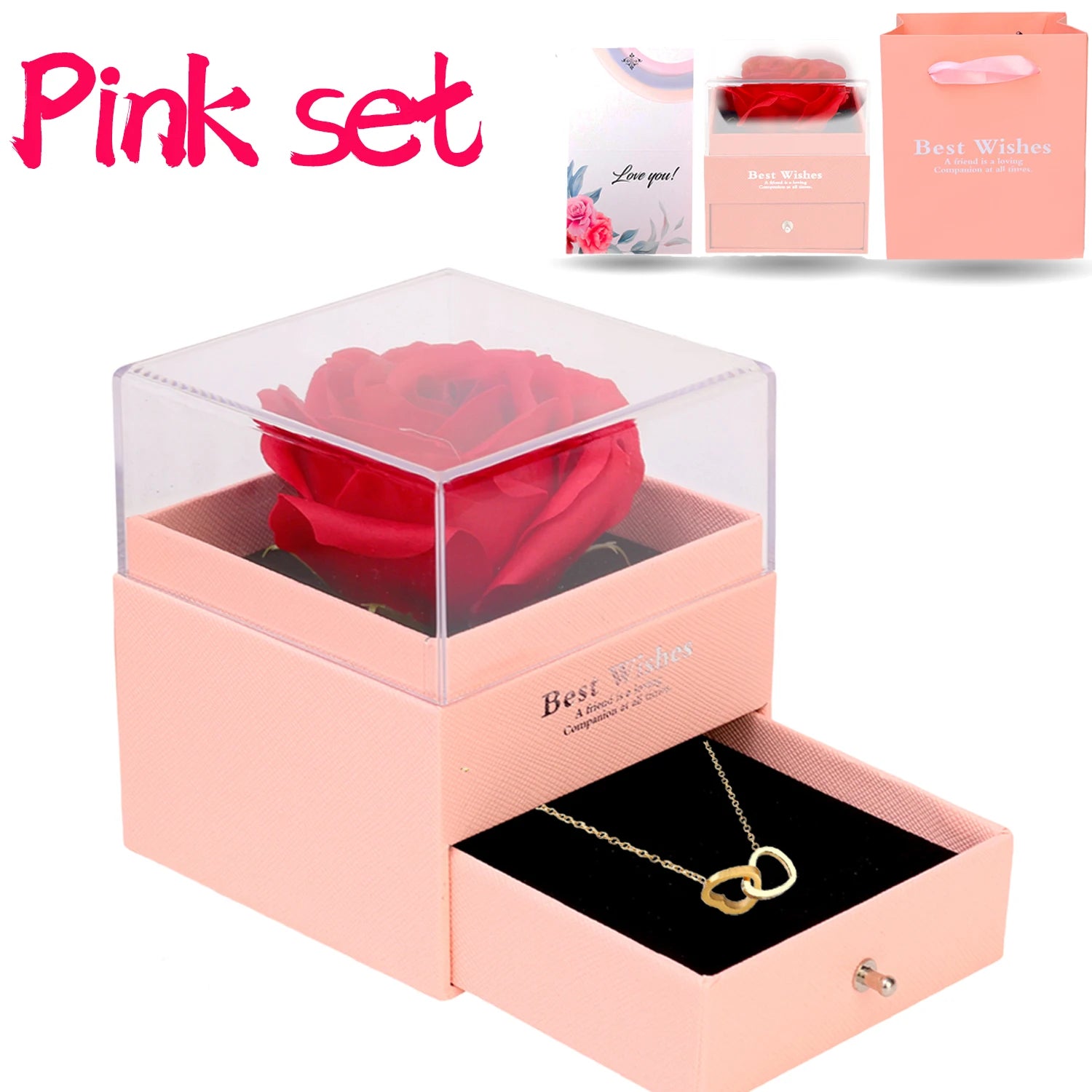 Romantic Heart Necklace Gift Set