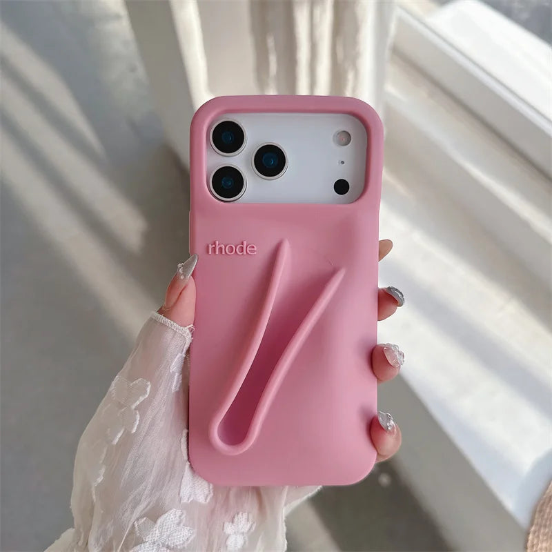 Liquid Silicone Phone Case with Lip Gloss for iPhone
