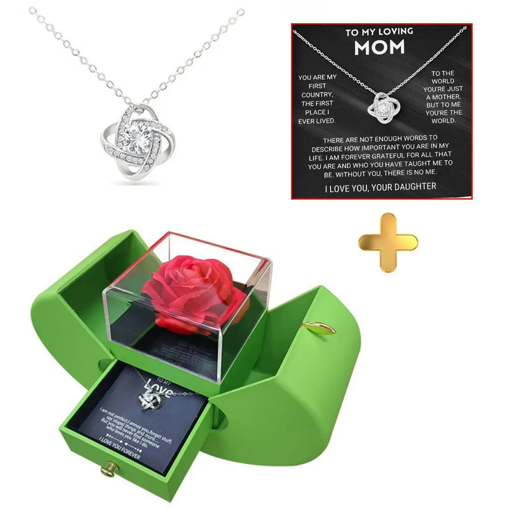 Apple Shape With Eternal Rose Flower