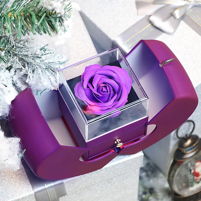 Apple Shape With Eternal Rose Flower