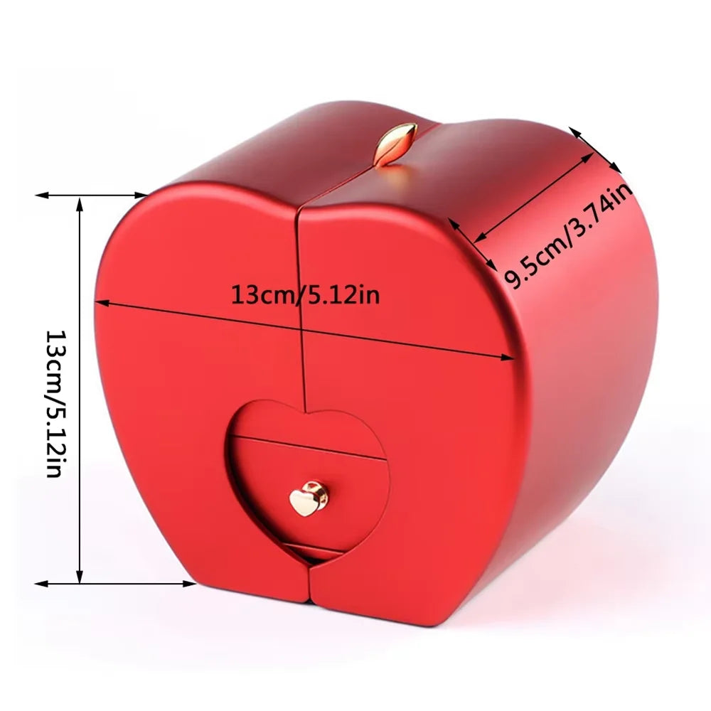 Apple Shape With Eternal Rose Flower