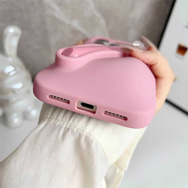 Liquid Silicone Phone Case with Lip Gloss for iPhone