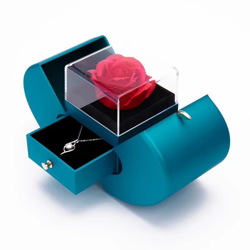 Apple Shape With Eternal Rose Flower