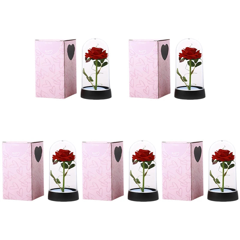 Artificial Rose Flowers Eternal Rose LED Light