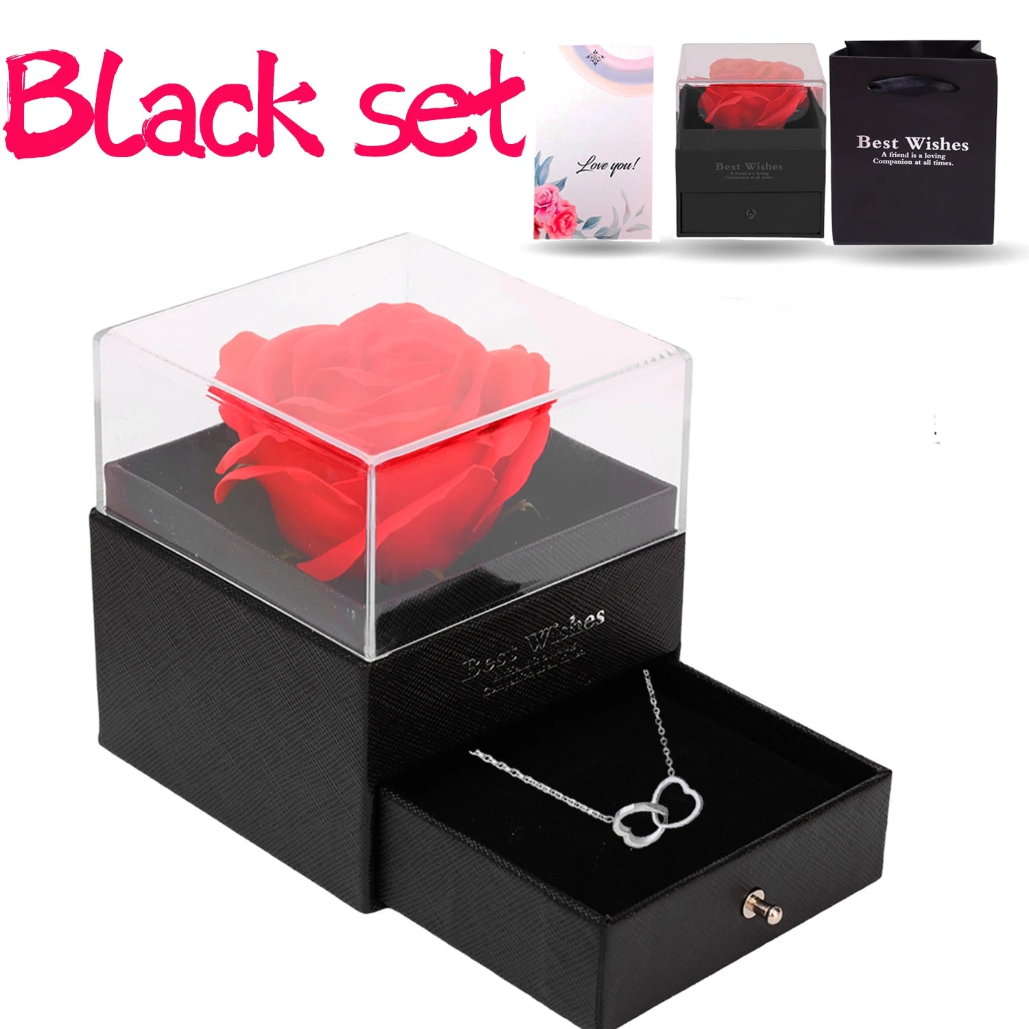 Romantic Heart Necklace Gift Set